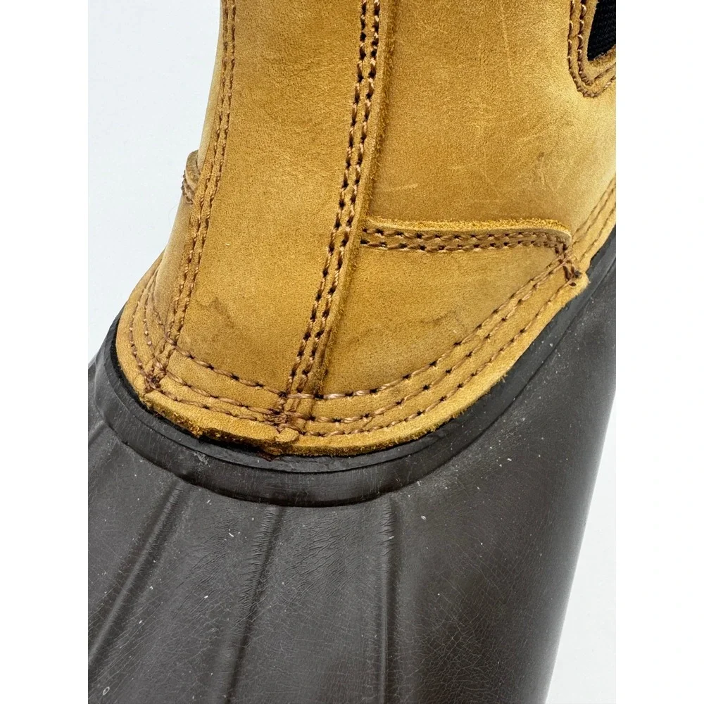 Cabela's Thinsulate Duck Boots Mens 8D Brown Leather Rubber Steel Shank 8936089